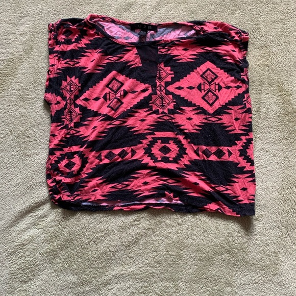 Black and orange Aztec crop top - Picture 1 of 2